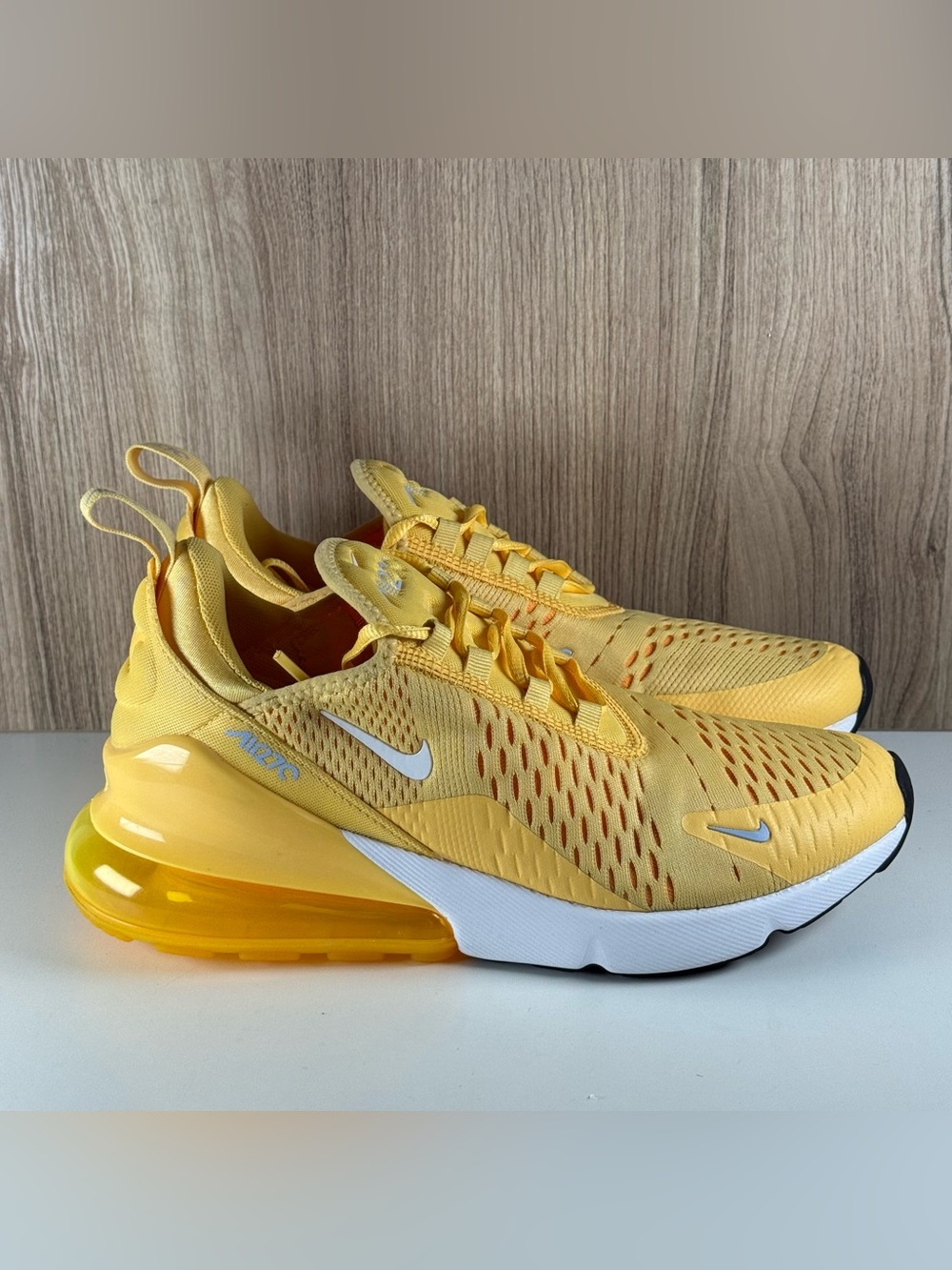 Nike Air Max 270 Topaz Gold Laser Running Shoes AH6789-701 Women’s Size 8